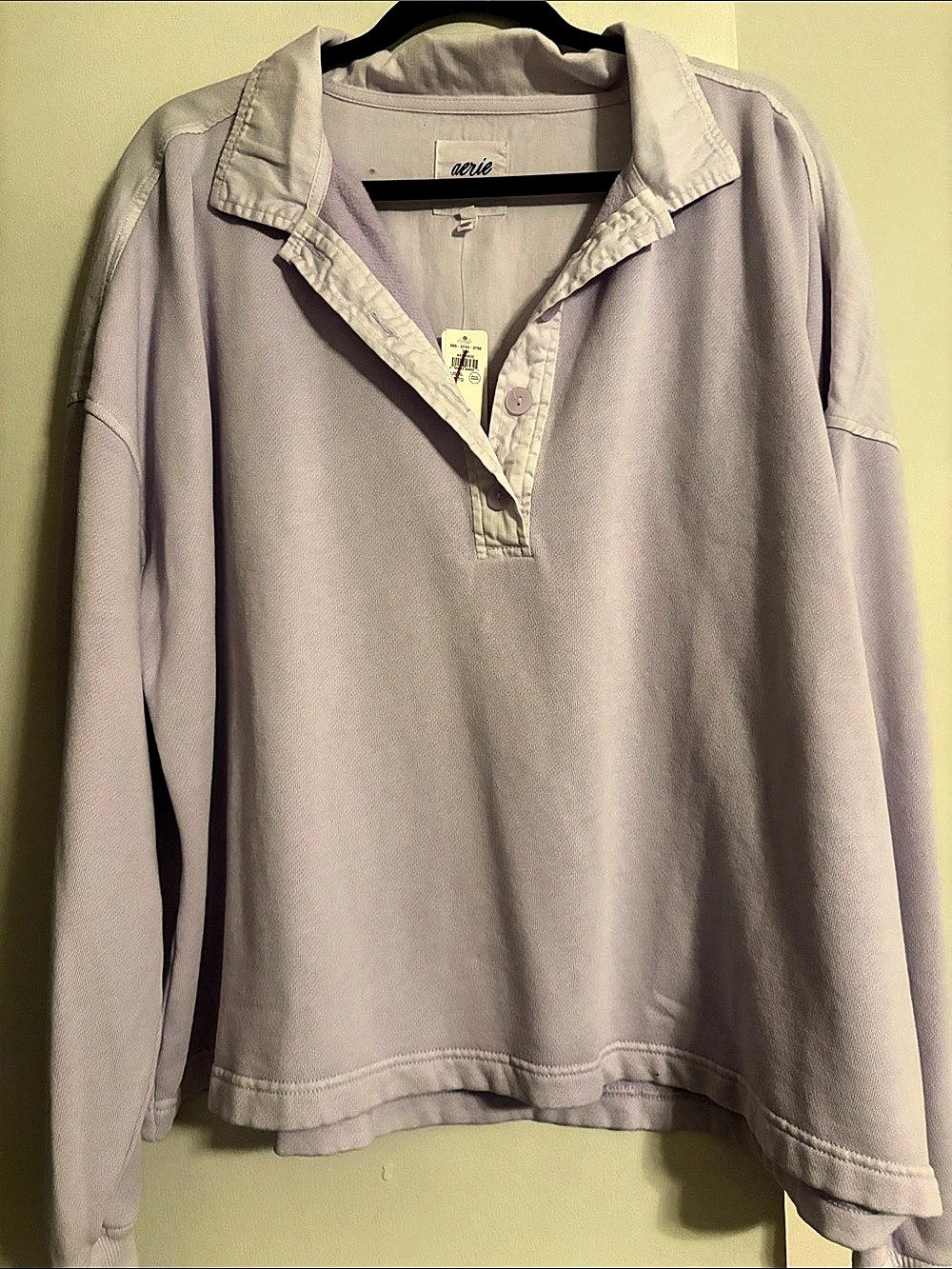 Aerie Long Sleeve Henley Tunic in Purple Size XL NWT